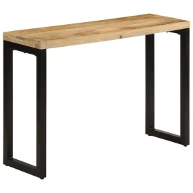 Mesa consola madera maciza de mango rugosa 110x35x76 cm de vidaXL, Mesas auxiliares - Ref: Foro24-353909, Precio: 171,54 €, D...
