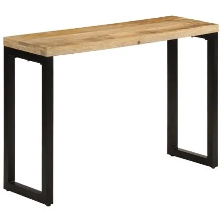 Mesa consola madera maciza de mango rugosa 110x35x76 cm de vidaXL, Mesas auxiliares - Ref: Foro24-353909, Precio: 171,54 €, D...