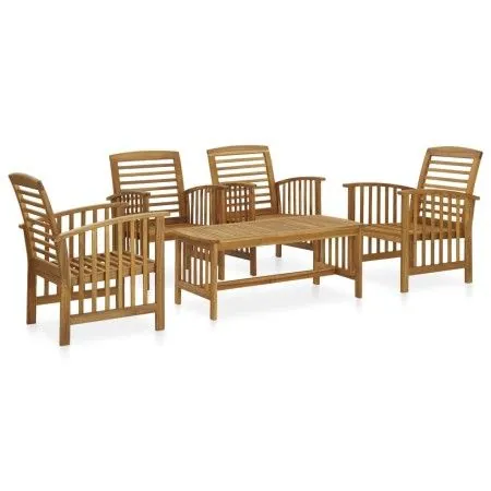 Juego de muebles de jardín 5 piezas madera maciza de acacia de vidaXL, Conjuntos de jardín - Ref: Foro24-3057974, Precio: 342...