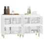 Aparadores 2 uds madera contrachapada blanco 60x35x70 cm de vidaXL, Aparadores - Ref: Foro24-3185751, Precio: 133,28 €, Descu...