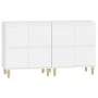 Aparadores 2 uds madera contrachapada blanco 60x35x70 cm de vidaXL, Aparadores - Ref: Foro24-3185751, Precio: 133,28 €, Descu...