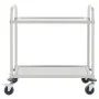 Carrito de cocina de 2 alturas acero inoxidable 96,5x55x90 cm de vidaXL, Carros de cocina y comedor - Ref: Foro24-50912, Prec...