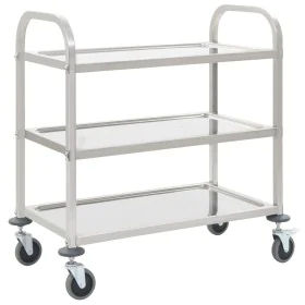 3-height kitchen cart 95x45x83.5 cm stainless steel by vidaXL, Kitchen and dining carts - Ref: Foro24-50915, Price: 109,83 €,...