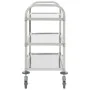 Carrito de cocina de 3 alturas 95x45x83,5 cm acero inoxidable de vidaXL, Carros de cocina y comedor - Ref: Foro24-50915, Prec...