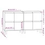 Aparadores 2 uds madera contrachapada blanco 60x35x70 cm de vidaXL, Aparadores - Ref: Foro24-3185751, Precio: 133,28 €, Descu...