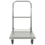 Carro portaequipajes acero inoxidable plateado 82x53x86 cm de vidaXL, Carros de cocina y comedor - Ref: Foro24-50919, Precio:...