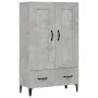 Aparador de madera contrachapada gris hormigón 70x31x115 cm de vidaXL, Aparadores - Ref: Foro24-812577, Precio: 91,00 €, Desc...