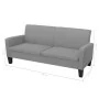 Conjunto de sofás de 2 piezas tela gris claro de vidaXL, Sofás - Ref: Foro24-278212, Precio: 563,13 €, Descuento: %
