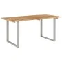 Mesa de comedor de madera maciza de acacia 154x80x76 cm de vidaXL, Mesas de cocina y de comedor - Ref: Foro24-286477, Precio:...