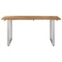 Mesa de comedor de madera maciza de acacia 154x80x76 cm de vidaXL, Mesas de cocina y de comedor - Ref: Foro24-286477, Precio:...