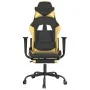 Silla gaming con reposapiés cuero sintético negro dorado de vidaXL, Sillones para videojuegos - Ref: Foro24-3143655, Precio: ...