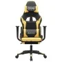 Gaming chair with footrest black gold synthetic leather by vidaXL, Gaming chairs - Ref: Foro24-3143701, Price: 133,79 €, Disc...