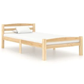 Estructura de cama de madera maciza de pino 90x200 cm de vidaXL, Camas y somieres - Ref: Foro24-322061, Precio: 106,52 €, Des...