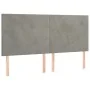 Cabeceros 4 unidades de terciopelo gris claro 100x5x78/88 cm de vidaXL, Cabeceros y pies de cama - Ref: Foro24-3116118, Preci...