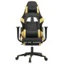 Gaming-Stuhl mit Fußstütze aus schwarzem, goldenem Kunstleder von vidaXL, Gaming-Stühle - Ref: Foro24-3143766, Preis: 122,62 ...