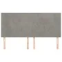 Cabeceros 4 unidades de terciopelo gris claro 100x5x78/88 cm de vidaXL, Cabeceros y pies de cama - Ref: Foro24-3116118, Preci...
