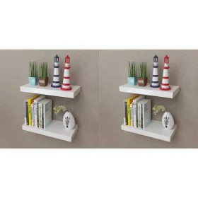 Estantes de pared 4 unidades blanco 40 cm de vidaXL, Estantes y estanterías - Ref: Foro24-275996, Precio: 58,67 €, Descuento: %