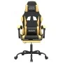 Gaming chair with footrest black gold synthetic leather by vidaXL, Gaming chairs - Ref: Foro24-3143880, Price: 109,24 €, Disc...