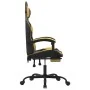 Gaming chair with footrest black gold synthetic leather by vidaXL, Gaming chairs - Ref: Foro24-3143880, Price: 109,24 €, Disc...
