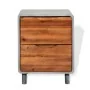 Mesita de noche de hormigón y madera maciza acacia 40x30x50 cm de vidaXL, Mesitas de noche - Ref: Foro24-244994, Precio: 127,...