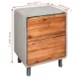 Mesita de noche de hormigón y madera maciza acacia 40x30x50 cm de vidaXL, Mesitas de noche - Ref: Foro24-244994, Precio: 127,...