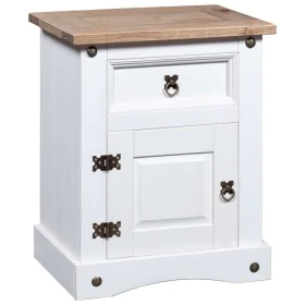 Corona Range nightstand white Mexican pine 53x39x66 cm by vidaXL, Nightstands - Ref: Foro24-282618, Price: 80,07 €, Discount: %