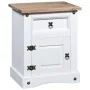 Mesita de noche Corona Range pino mexicano blanco 53x39x66 cm de vidaXL, Mesitas de noche - Ref: Foro24-282618, Precio: 80,07...