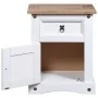 Mesita de noche Corona Range pino mexicano blanco 53x39x66 cm de vidaXL, Mesitas de noche - Ref: Foro24-282618, Precio: 80,07...