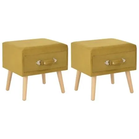 Nightstands 2 units 40x35x40 cm mustard velvet by vidaXL, Nightstands - Ref: Foro24-276383, Price: 100,61 €, Discount: %