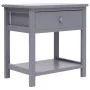 Mesitas de noche 2 unidades madera de Paulownia gris 40x29x42cm de vidaXL, Mesitas de noche - Ref: Foro24-284051, Precio: 64,...