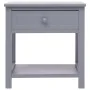 Mesitas de noche 2 unidades madera de Paulownia gris 40x29x42cm de vidaXL, Mesitas de noche - Ref: Foro24-284051, Precio: 64,...
