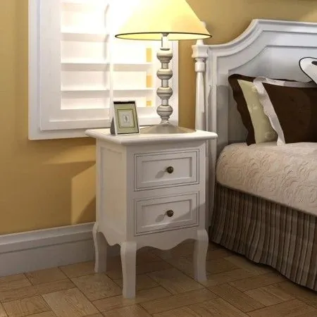 Mesitas de noche 4 unidades con 2 cajones MDF blancas de vidaXL, Mesitas de noche - Ref: Foro24-276039, Precio: 382,94 €, Des...
