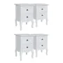 Mesitas de noche 4 unidades con 2 cajones MDF blancas de vidaXL, Mesitas de noche - Ref: Foro24-276039, Precio: 382,94 €, Des...