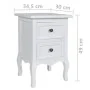 Mesitas de noche 4 unidades con 2 cajones MDF blancas de vidaXL, Mesitas de noche - Ref: Foro24-276039, Precio: 382,94 €, Des...