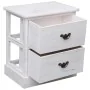 Mesita de noche madera de Paulownia blanco 38x28x45 cm de vidaXL, Mesitas de noche - Ref: Foro24-284060, Precio: 66,54 €, Des...