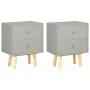 Bedside tables 2 units solid pine wood gray 40x30x50 cm by vidaXL, Nightstands - Ref: Foro24-285227, Price: 106,43 €, Discoun...