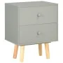 Bedside tables 2 units solid pine wood gray 40x30x50 cm by vidaXL, Nightstands - Ref: Foro24-285227, Price: 106,43 €, Discoun...