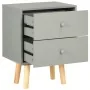 Bedside tables 2 units solid pine wood gray 40x30x50 cm by vidaXL, Nightstands - Ref: Foro24-285227, Price: 106,43 €, Discoun...