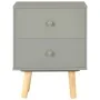 Bedside tables 2 units solid pine wood gray 40x30x50 cm by vidaXL, Nightstands - Ref: Foro24-285227, Price: 106,43 €, Discoun...