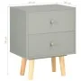 Bedside tables 2 units solid pine wood gray 40x30x50 cm by vidaXL, Nightstands - Ref: Foro24-285227, Price: 106,43 €, Discoun...