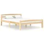 Estructura de cama de madera de pino maciza 140x200 cm de vidaXL, Camas y somieres - Ref: Foro24-322064, Precio: 121,41 €, De...