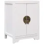 Mesita de noche madera de Paulownia blanco 38x28x52 cm de vidaXL, Mesitas de noche - Ref: Foro24-284073, Precio: 106,32 €, De...