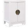 Mesita de noche madera de Paulownia blanco 38x28x52 cm de vidaXL, Mesitas de noche - Ref: Foro24-284073, Precio: 106,32 €, De...