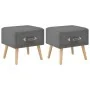Nightstands 2 units 40x35x40 cm dark gray fabric by vidaXL, Nightstands - Ref: Foro24-276379, Price: 116,11 €, Discount: %