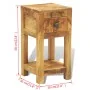 Mesita de noche con 1 cajón de macera maciza de mango de vidaXL, Mesitas de noche - Ref: Foro24-241090, Precio: 137,77 €, Des...
