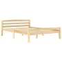 Estructura de cama de madera de pino maciza 140x200 cm de vidaXL, Camas y somieres - Ref: Foro24-322064, Precio: 121,41 €, De...