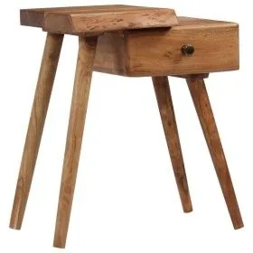 Mesita de noche de madera maciza de acacia 45x32x55 cm de vidaXL, Mesitas de noche - Ref: Foro24-245662, Precio: 107,02 €, De...