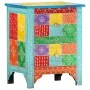 Mesita de noche pintada a mano madera maciza mango 40x30x50 cm de vidaXL, Mesitas de noche - Ref: Foro24-286157, Precio: 138,...
