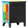 Mesita de noche pintada a mano madera maciza mango 40x30x50 cm de vidaXL, Mesitas de noche - Ref: Foro24-286157, Precio: 138,...