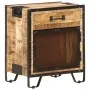 Nachttisch aus massivem, unbehandeltem Mangoholz, 43 x 30 x 51 cm von vidaXL, Nachttische - Ref: Foro24-285892, Preis: 128,45...